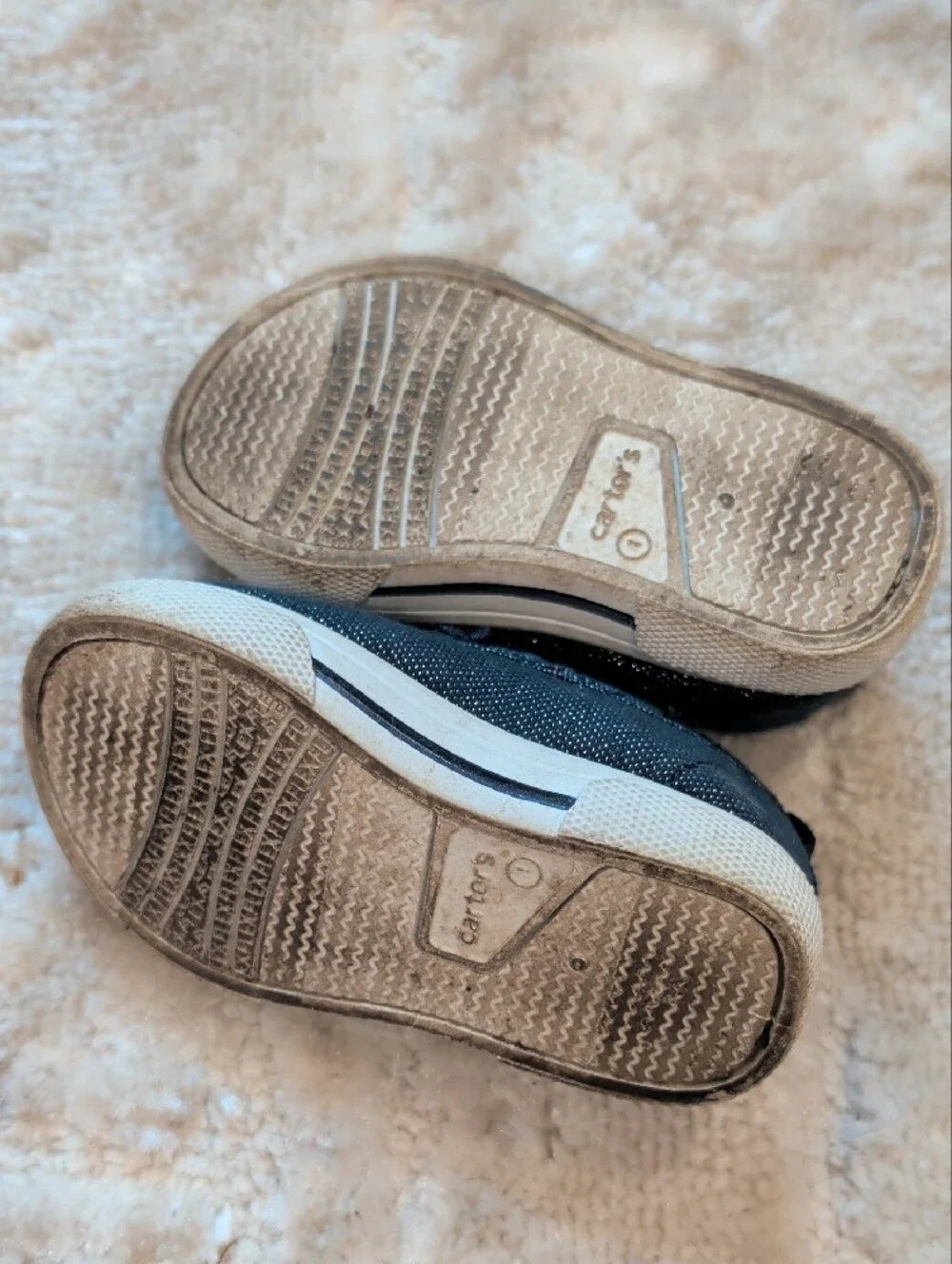 Baby Navy Sparkle Slip On Sneakers
